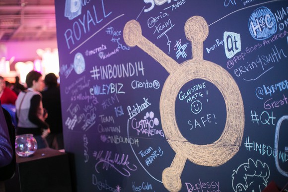 A chalk wall at HubSpot's annual customer conference.