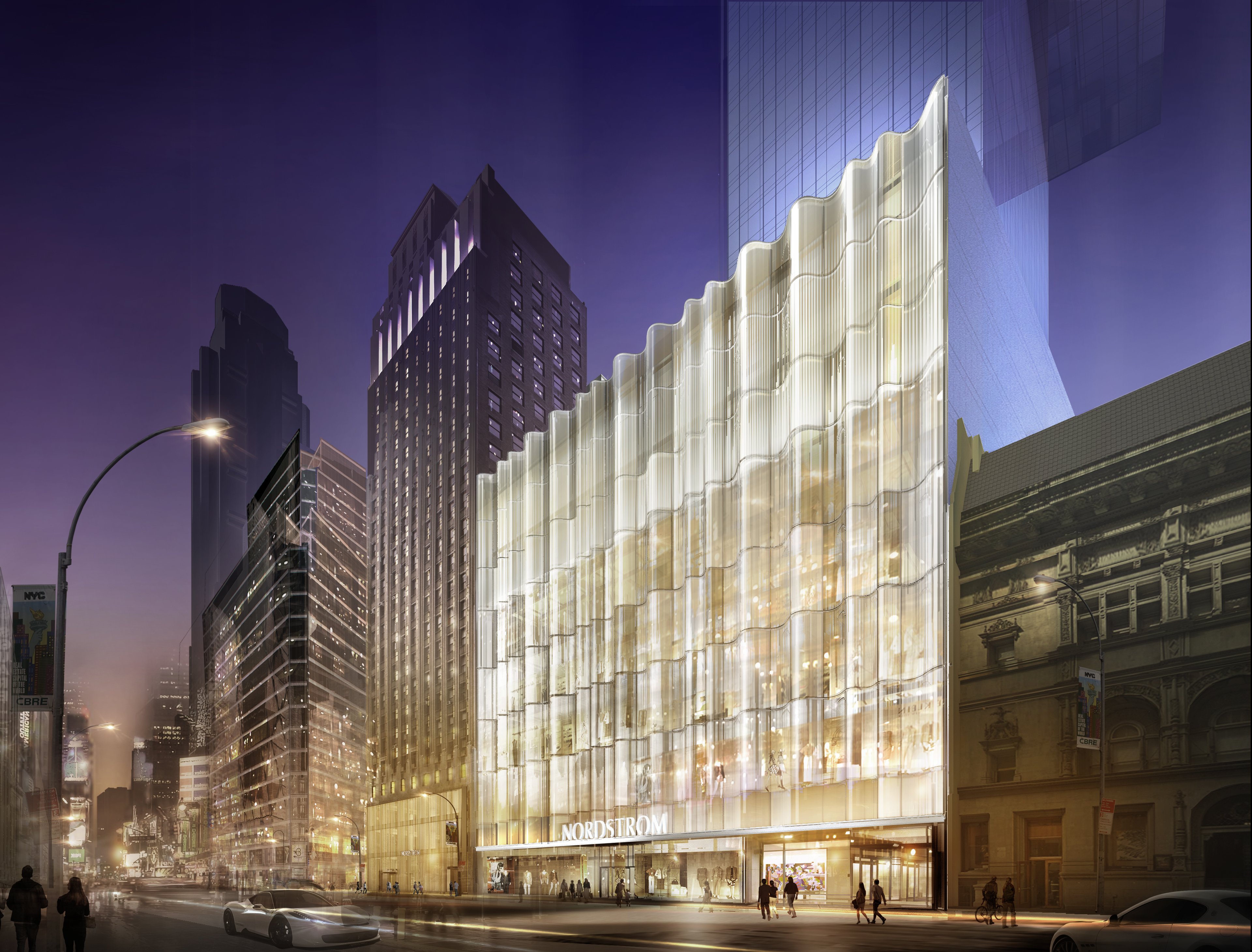 A virtual image of Nordstrom's new New York store.