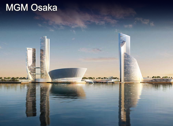 Rendering of an MGM resort in Osaka, Japan
