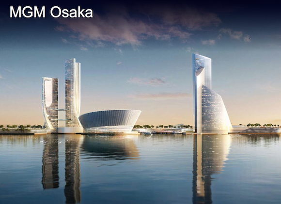 Rendering of an MGM resort in Osaka, Japan