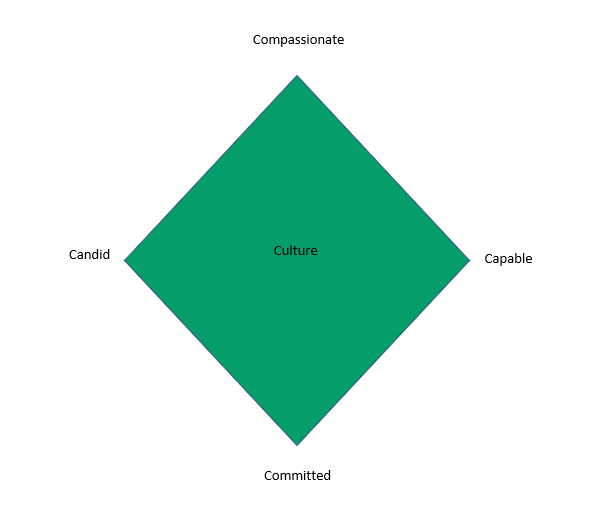 The four C elements with Culture in the middle