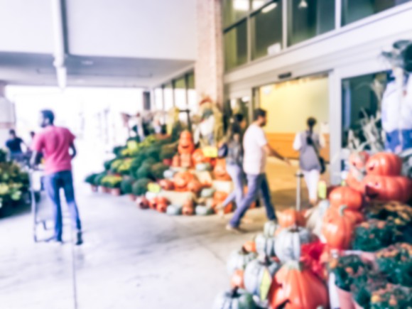 Front entrance of a retail store.