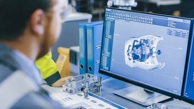 CAD Design on Computer Screen