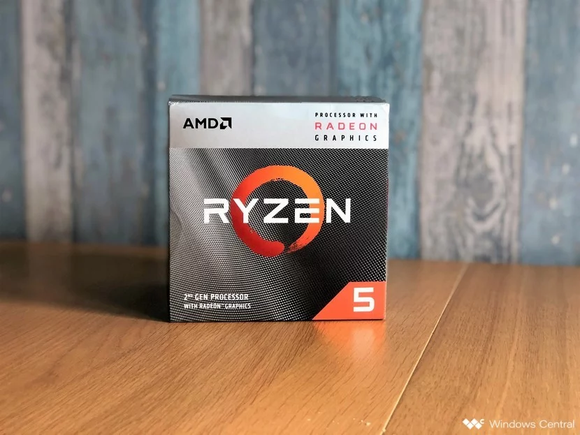 A box containing an AMD Ryzen CPU.
