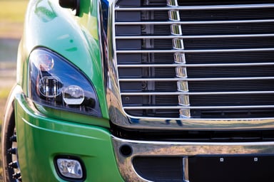 Modern Semi Truck Grille and Headlight
