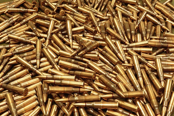 A large pile of bullets