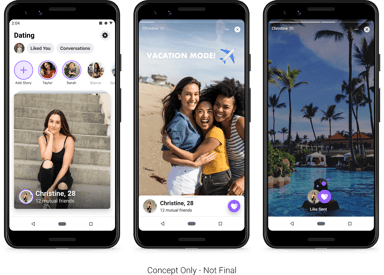 Stories in Dating concept