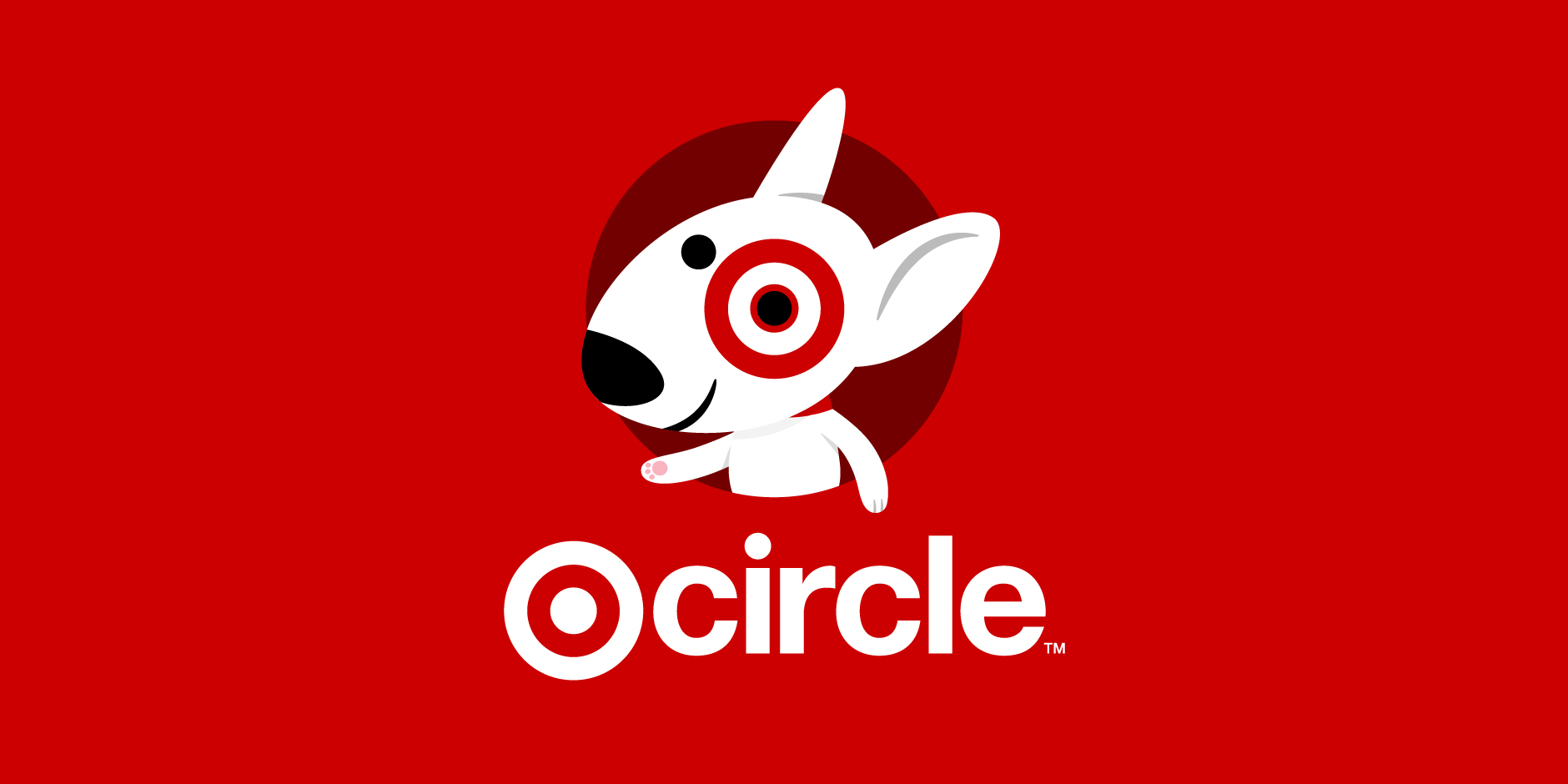 The Target dog mascot above the Target Circle logo