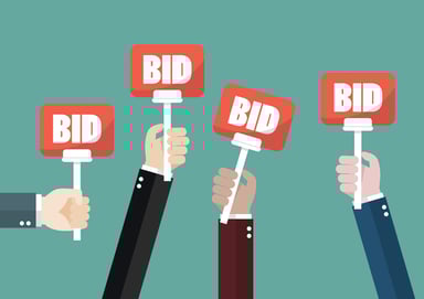 Illustration Auction Bidding Concept