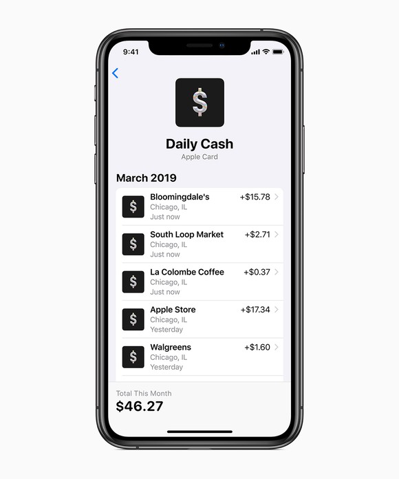 Daily Cash in Apple Wallet