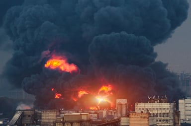 oil facility fire