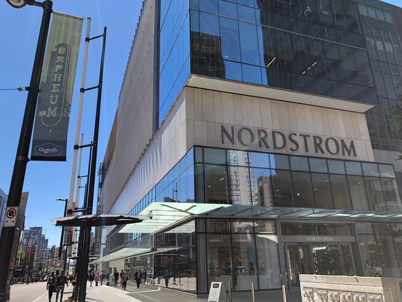 The outside of a Nordstrom store in Canada.