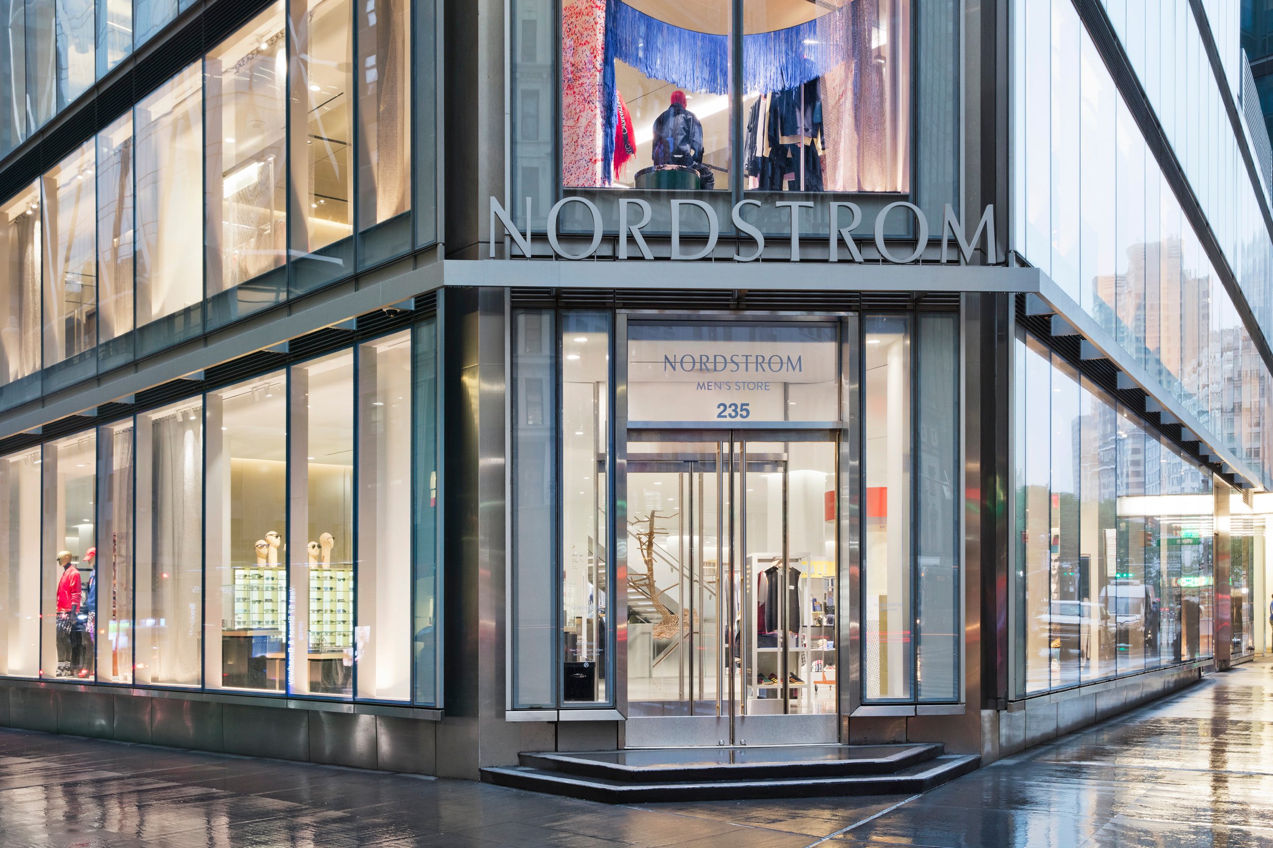 Facade of Nordstrom Men's Store in NYC