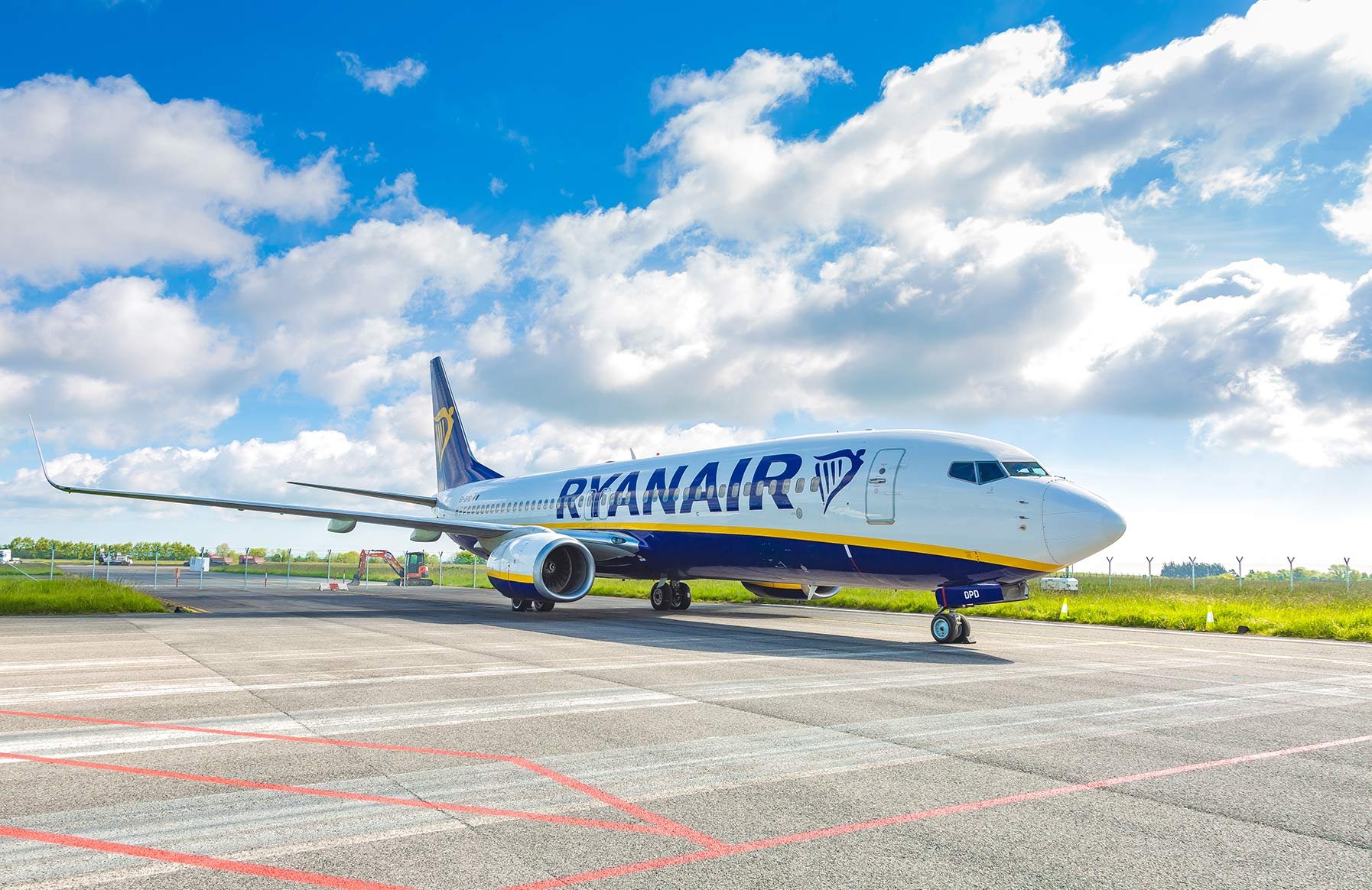 Ryanair aircraft on ground