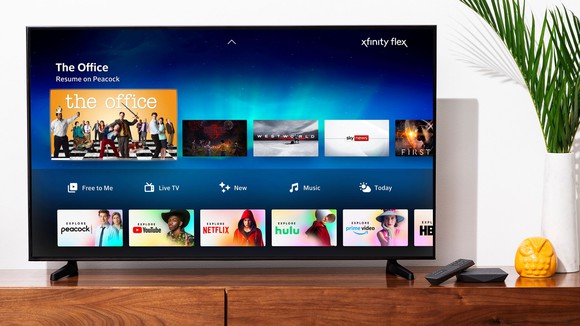Xfinity Flex player next to a TV