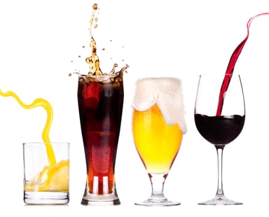 alcohol soda beverages drinks glasses getty