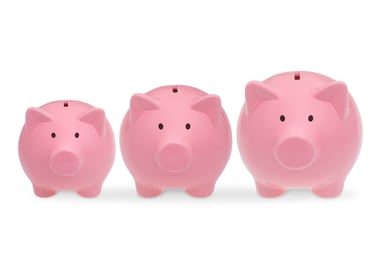 3 piggy banks
