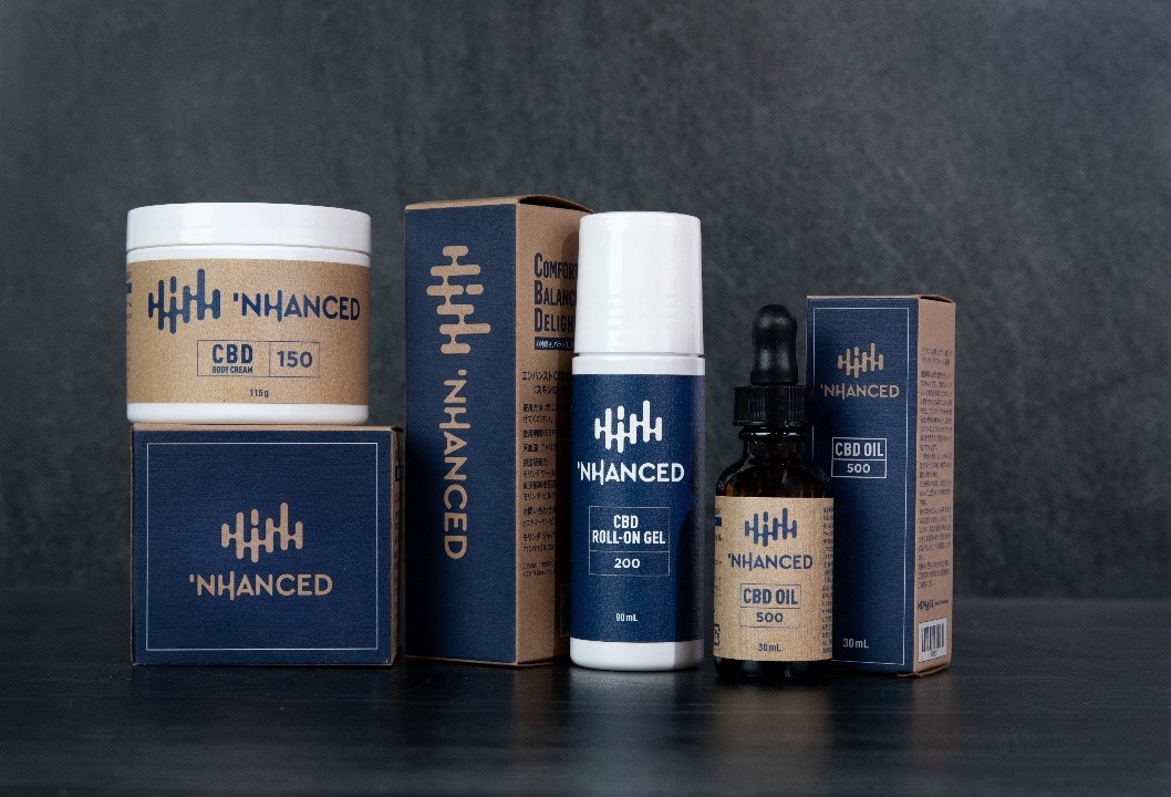 A handful of CBD products on a table