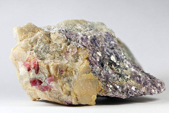 Lithium embedded in spodumene rock