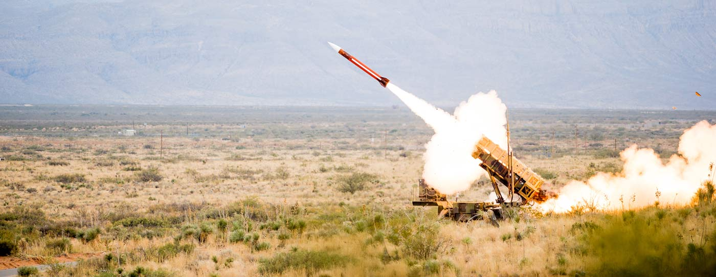 A Raytheon missile being launched.