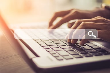 keyboard typing search bar