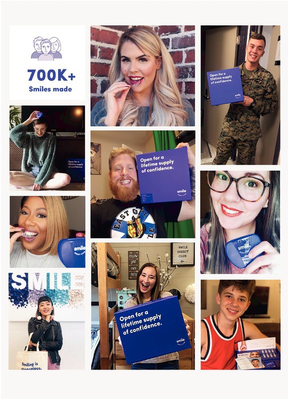 Smile Direct people opening Smile Direct boxes