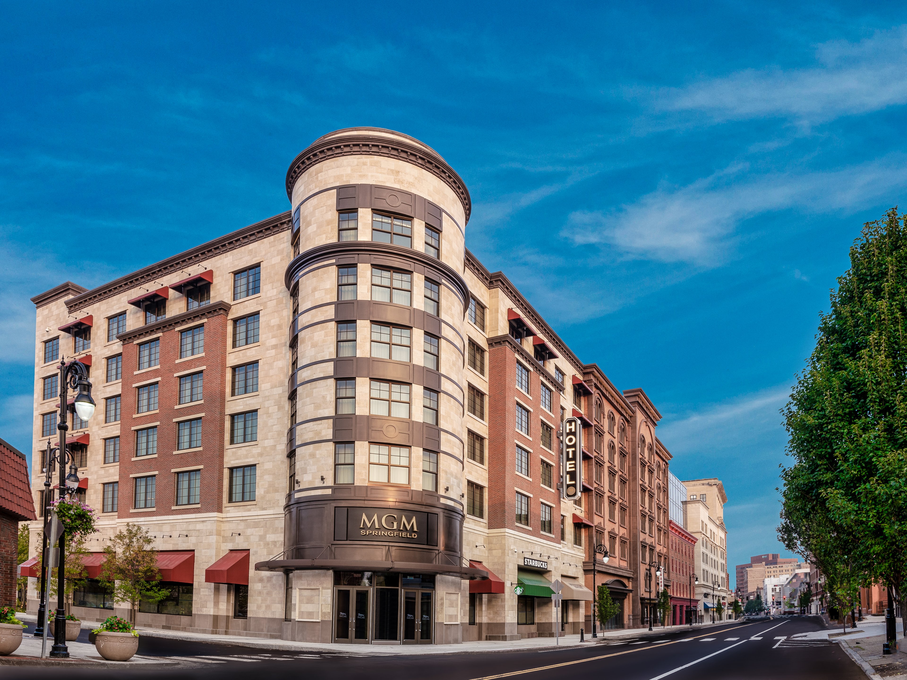 An exterior view of the MGM Springfield