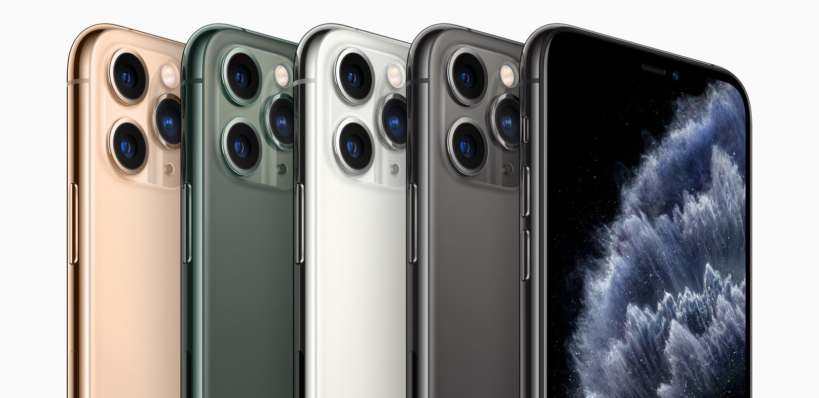 iPhone 11 Pro lineup in different colors