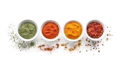 Spices on a White Background