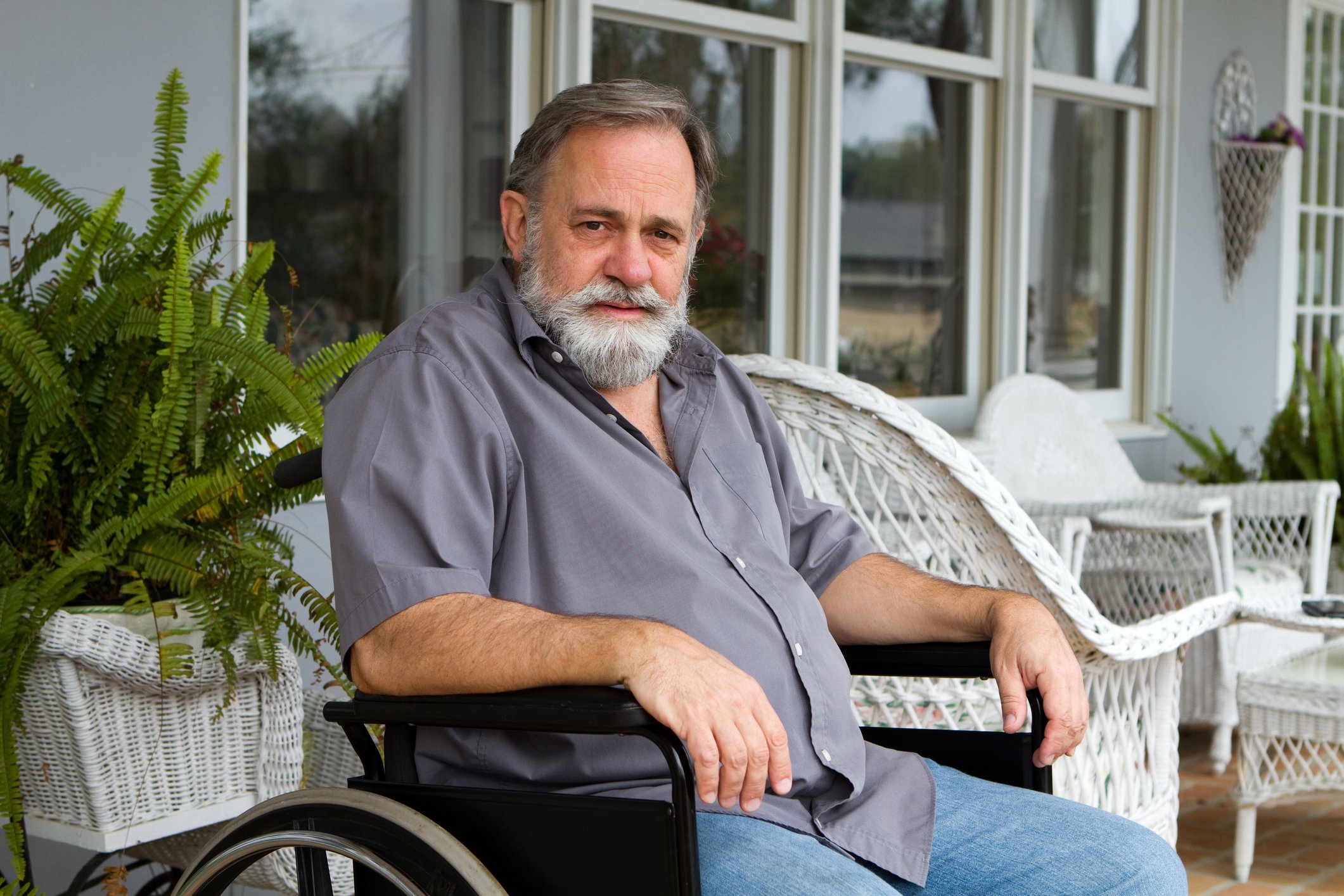 Older man in wheelchair