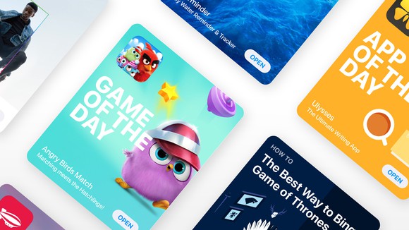 App Store cards featuring content
