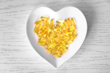 510 fish oil pills heart bowl
