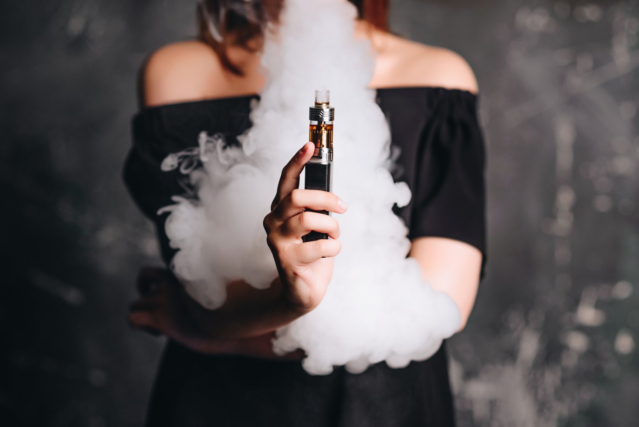 A person vaping