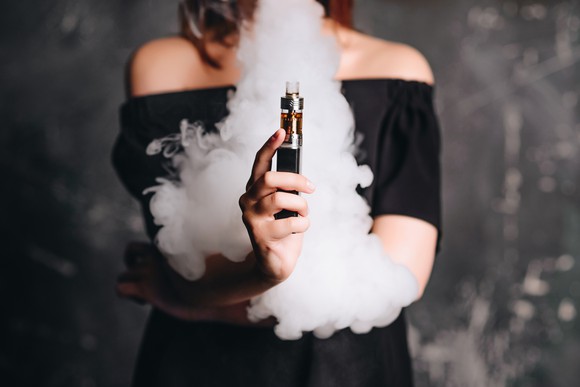A person vaping