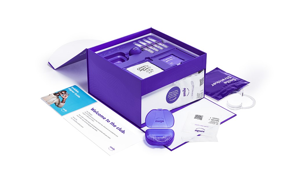 A SmileDirectClub aligner box