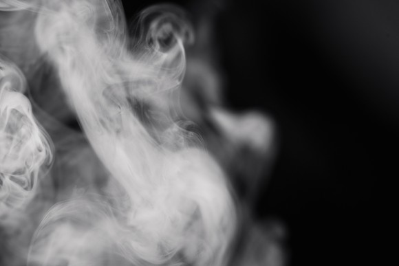 Smoke against a black background