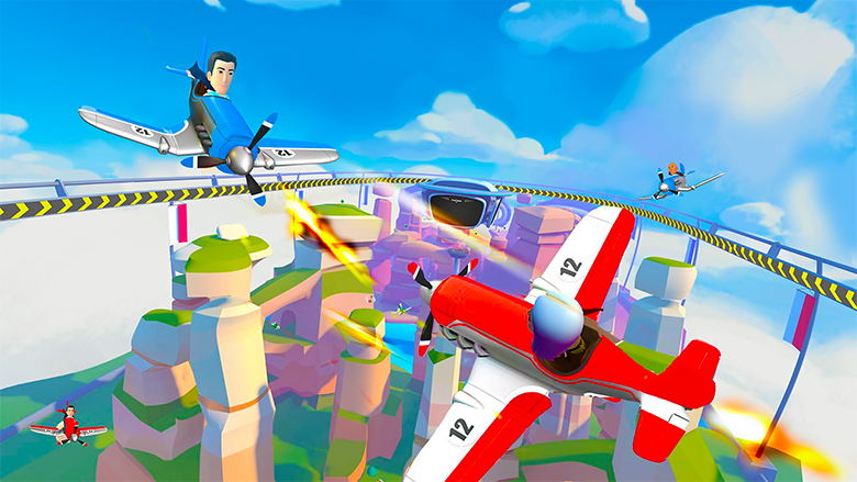 A screenshot from Facebook's Horizon VR world