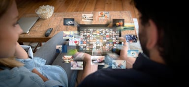 couple watching streaming video