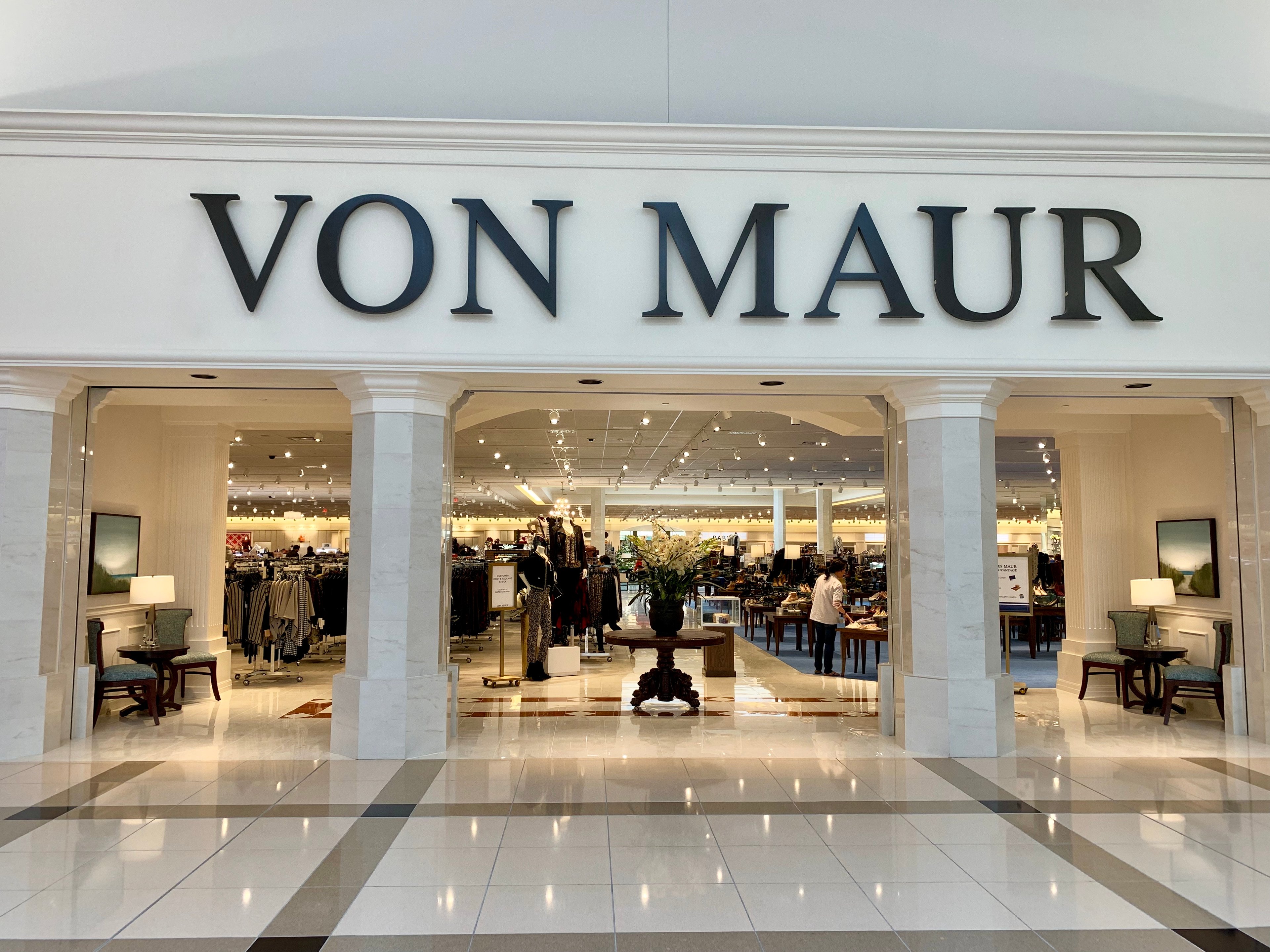 The entrance to the Von Maur store at Woodland Mall