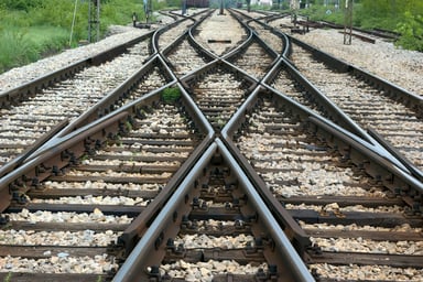 image of a train switch station