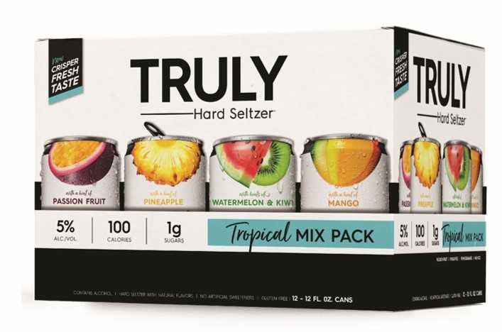A box of Truly hard seltzer.