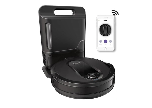 Shark IQ robot with self-emptying base.