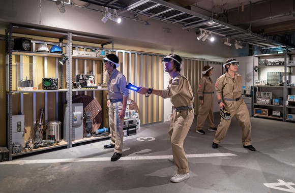 Ghostbusters' AR experience at Sony's Ginza Park. 