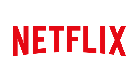 Netflix logo in red.