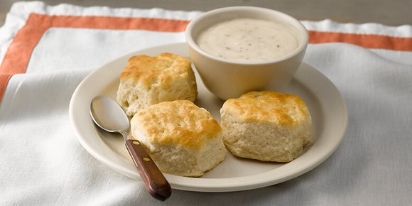 Biscuits and gravy at Cracker Barrel.