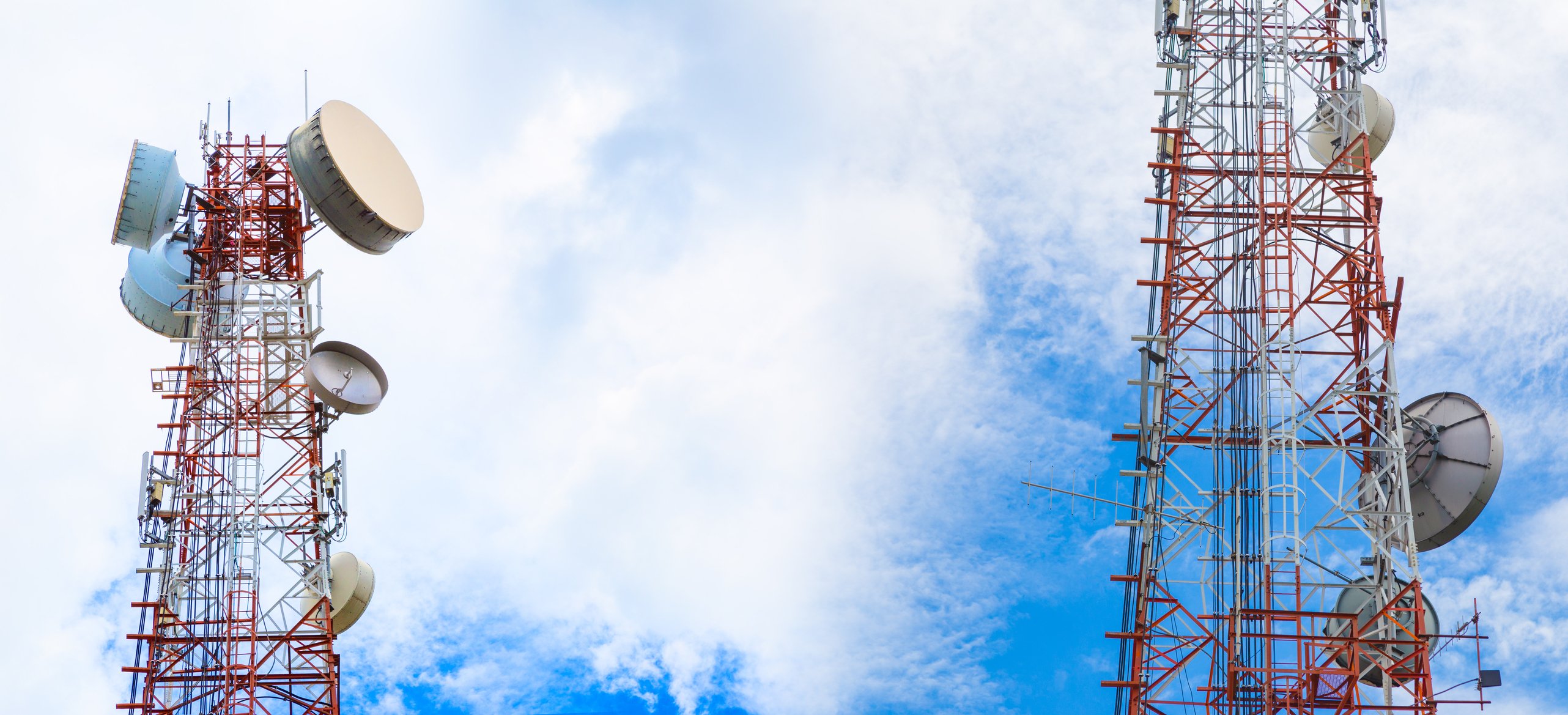 Wireless cellular phone towers.