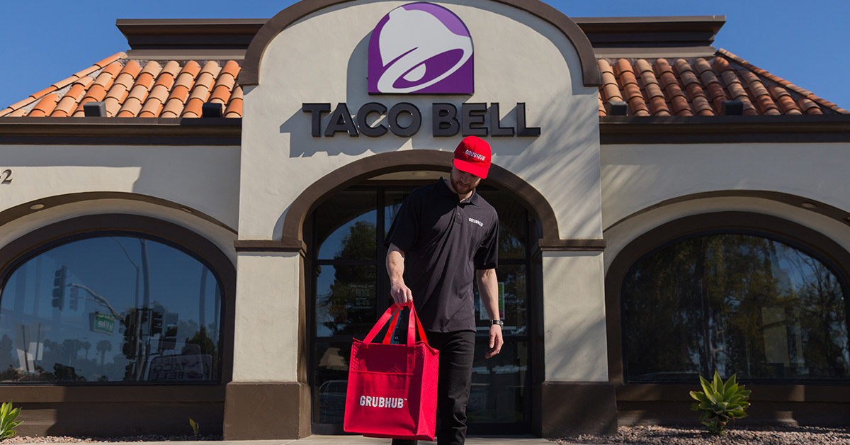 Grubhub delivering Taco Bell food