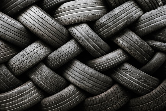 A pile of tires