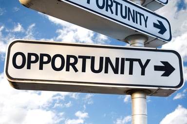 A sign with the work opportuntiy.