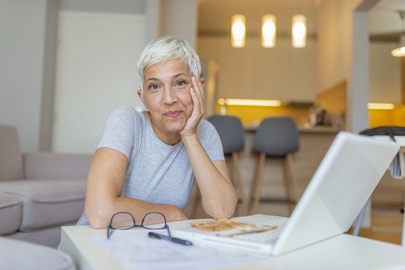Older woman with laptop